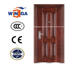 Panel Design Exterior Outside Using Metal Wood Steel Door (W-S-108)